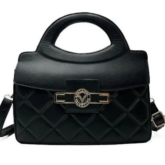 Valentino Orlandi Handbags - Elegant Black Quilted Handbag